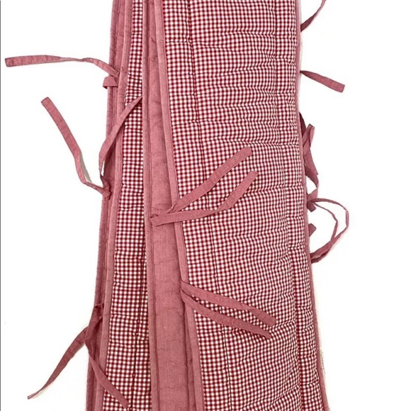 Pottery Barn Kids Baby Red Gingham Crib Bumper - Picture 8 of 16